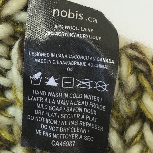 Nobis NEW Wool Knit Toque Beanie Hat Shroom Boho Sweater Warm - Picture 12 of 14